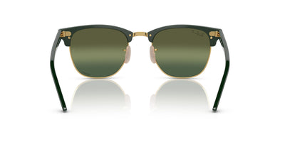 Ray-Ban Clubmaster RB3016 Green On Gold/Silver-Green Polarised #colour_green-on-gold-silver-green-polarised