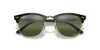 Ray-Ban Clubmaster RB3016 Green On Gold/Silver-Green Polarised #colour_green-on-gold-silver-green-polarised