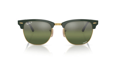 Ray-Ban Clubmaster RB3016 Green On Gold/Silver-Green Polarised #colour_green-on-gold-silver-green-polarised
