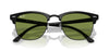 Ray-Ban Clubmaster RB3016#colour_matte-black-on-black-green