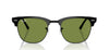 Ray-Ban Clubmaster RB3016#colour_matte-black-on-black-green