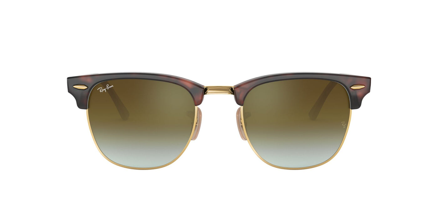 Ray-Ban Clubmaster RB3016 Red Havana/Green Flash Gradient #colour_red-havana-green-flash-gradient