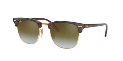Ray-Ban Clubmaster RB3016 Red Havana/Green Flash Gradient #colour_red-havana-green-flash-gradient
