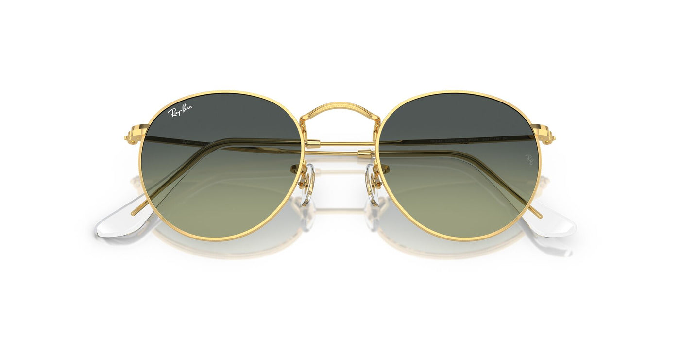 Ray-Ban Round Metal RB3447 - Large Gold/Green Vintage #colour_gold-green-vintage