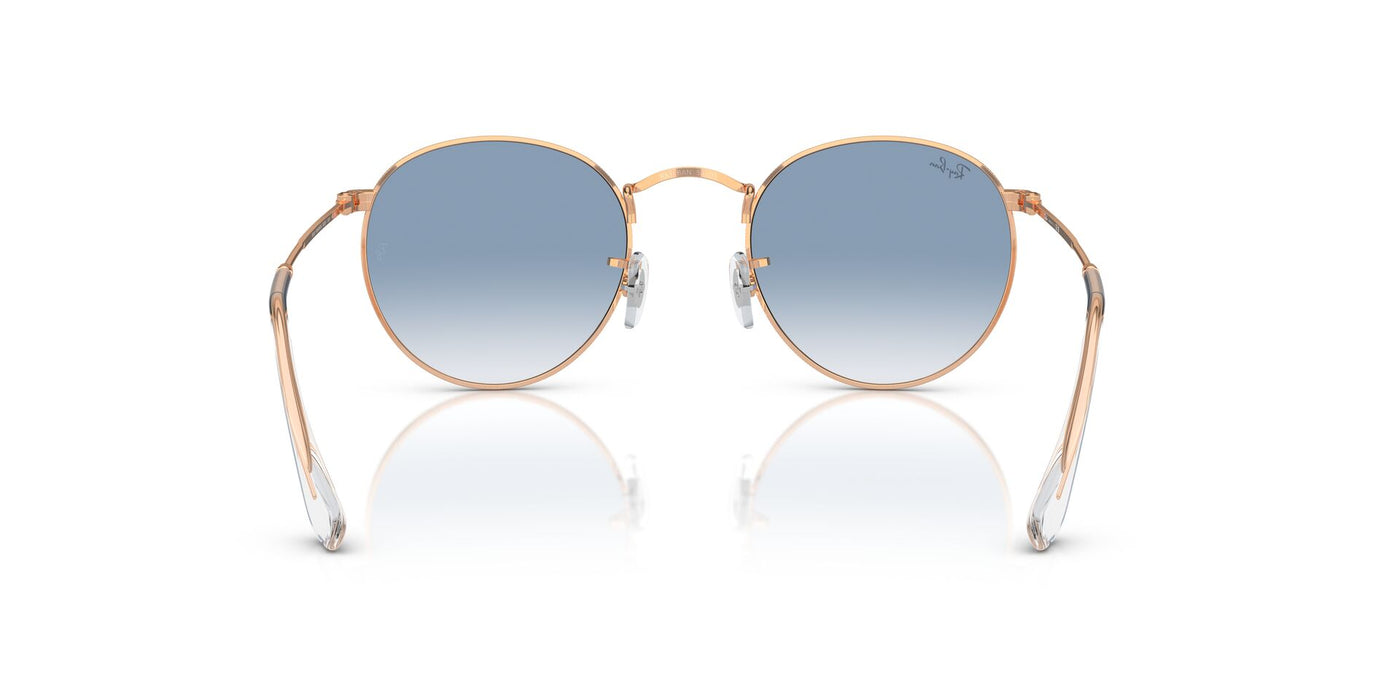 Ray-Ban Round Metal RB3447 - Large Rose Gold/Clear-Blue #colour_rose-gold-clear-blue