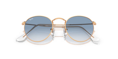 Ray-Ban Round Metal RB3447 - Large Rose Gold/Clear-Blue #colour_rose-gold-clear-blue