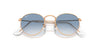 Ray-Ban Round Metal RB3447 - Medium Rose Gold/Clear-Blue #colour_rose-gold-clear-blue