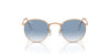 Ray-Ban Round Metal RB3447 - Medium Rose Gold/Clear-Blue #colour_rose-gold-clear-blue