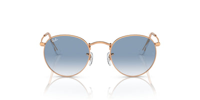 Ray-Ban Round Metal RB3447 - Medium Rose Gold/Clear-Blue #colour_rose-gold-clear-blue