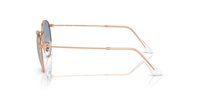 Ray-Ban Round Metal RB3447 - Medium Rose Gold/Clear-Blue #colour_rose-gold-clear-blue