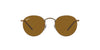 Ray-Ban Round Metal RB3447 Antique Gold/Brown #colour_antique-gold-brown