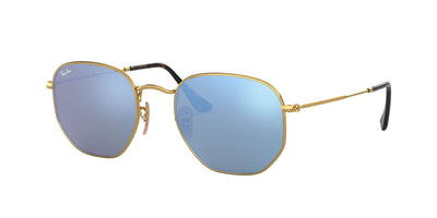 Ray-Ban Hexagonal RB3548N Gold/Light Blue Flash #colour_gold-light-blue-flash