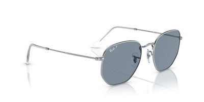 Ray-Ban Hexagonal RB3548N Silver/Blue Polarised #colour_silver-blue-polarised