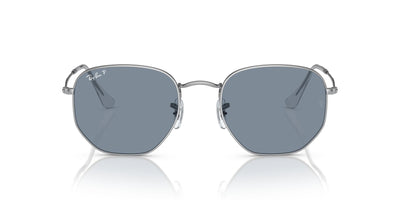 Ray-Ban Hexagonal RB3548N Silver/Blue Polarised #colour_silver-blue-polarised