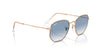 Ray-Ban Hexagonal Legend RB3548 Rose Gold/Clear-Blue #colour_rose-gold-clear-blue