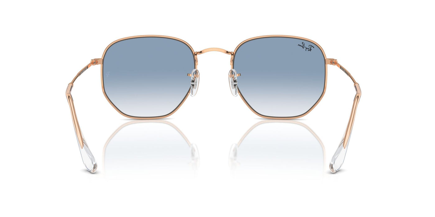 Ray-Ban Hexagonal Legend RB3548 Rose Gold/Clear-Blue #colour_rose-gold-clear-blue