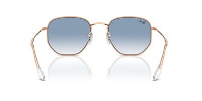 Ray-Ban Hexagonal Legend RB3548 Rose Gold/Clear-Blue #colour_rose-gold-clear-blue