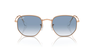 Ray-Ban Hexagonal Legend RB3548 Rose Gold/Clear-Blue #colour_rose-gold-clear-blue
