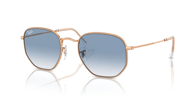 Ray-Ban Hexagonal Legend RB3548 Rose Gold/Clear-Blue #colour_rose-gold-clear-blue