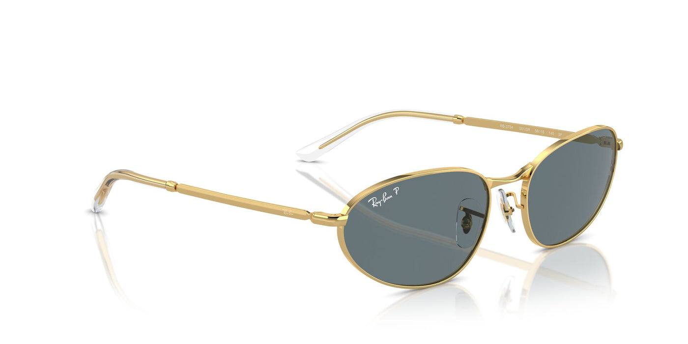 Ray-Ban RB3734 Gold/Dark Blue Polarised #colour_gold-dark-blue-polarised