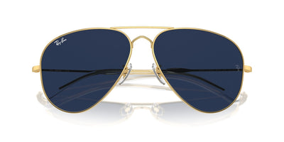 Ray-Ban Old Aviator RB3825 Gold/Clear/Blue #colour_gold-clear-blue