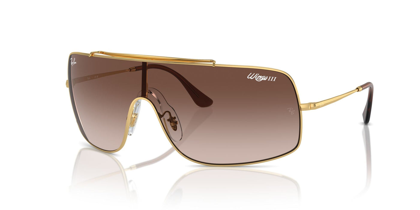 Ray-Ban Wings III RB3897 Gold/Brown #colour_gold-brown