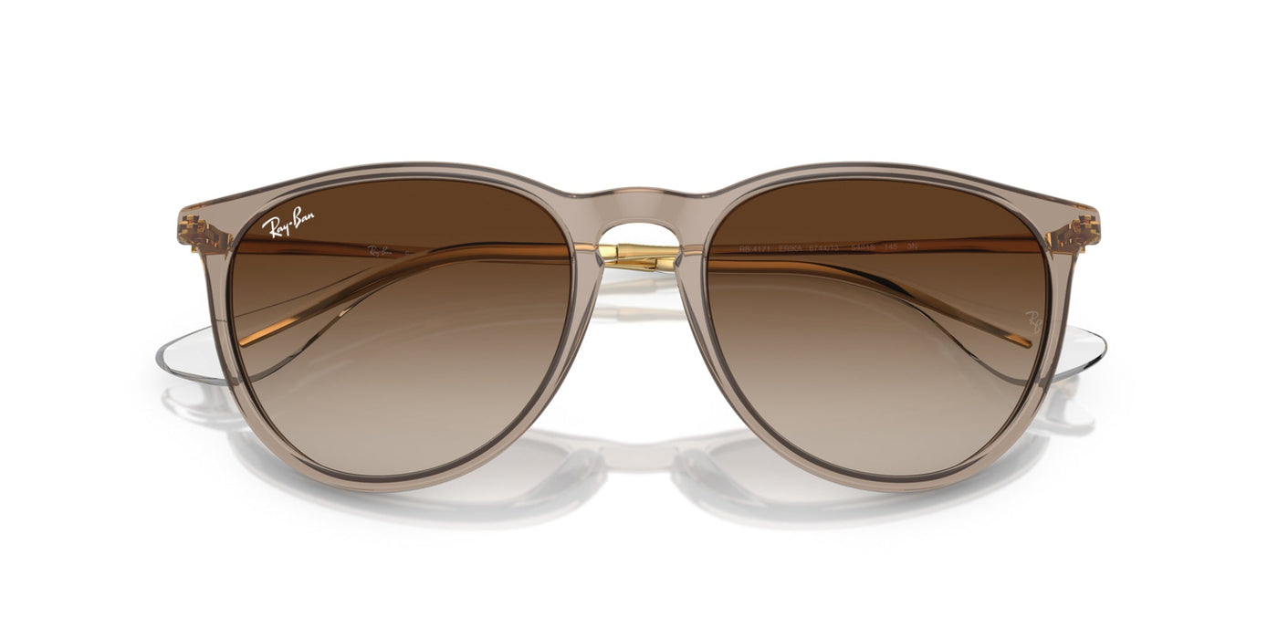 Ray-Ban Erika RB4171 Transparent Light Brown/Brown #colour_transparent-light-brown-brown