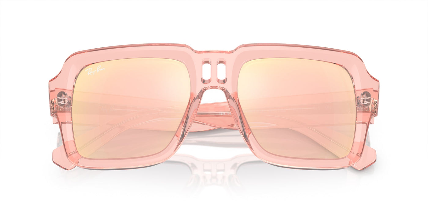 Ray-Ban Magellan RB4408 Transparent Pink/Light Violet-Rose Gold Mirror #colour_transparent-pink-light-violet-rose-gold-mirror