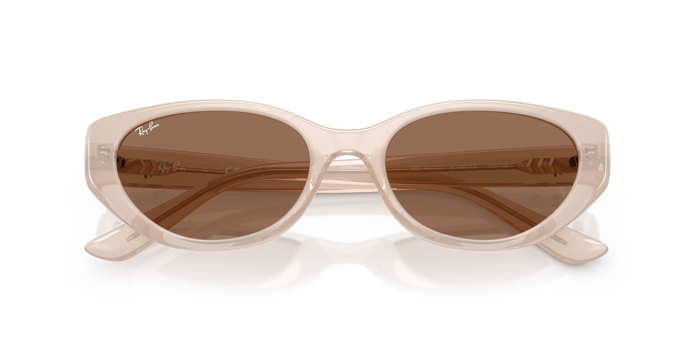 Ray-Ban RB4457D Opal Beige/Dark Brown #colour_opal-beige-dark-brown