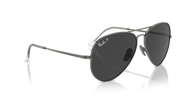 Ray-Ban Aviator Titanium RB8089 Gunmetal/Black Polarised #colour_gunmetal-black-polarised