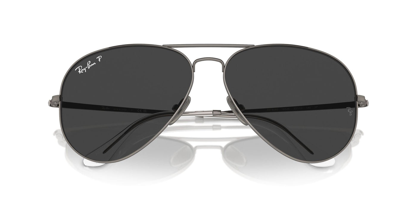 Ray-Ban Aviator Titanium RB8089 Gunmetal/Black Polarised #colour_gunmetal-black-polarised