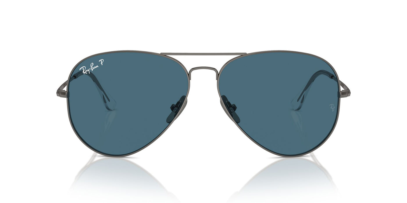 Ray-Ban Aviator Titanium RB8089 Gunmetal/Blue Polarised #colour_gunmetal-blue-polarised