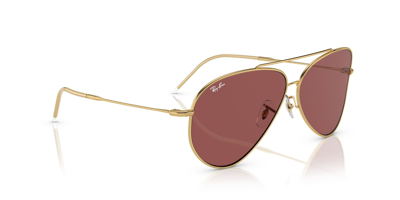 Ray-Ban Aviator Reverse RBR0101S Gold/Dark Violet #colour_gold-dark-violet