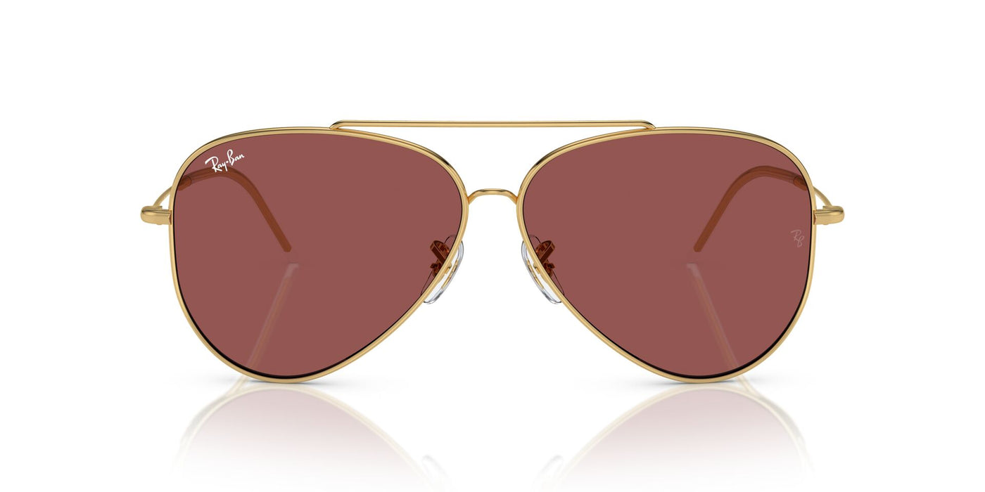 Ray-Ban Aviator Reverse RBR0101S Gold/Dark Violet #colour_gold-dark-violet