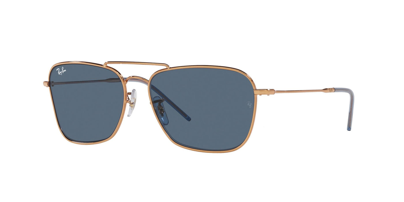 Ray-Ban Caravan Reverse RBR0102S Rose Gold/Dark Blue #colour_rose-gold-dark-blue