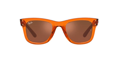 Ray-Ban Wayfarer Reverse RBR0502S Transparent Orange/Dark Grey Copper Mirror #colour_transparent-orange-dark-grey-copper-mirror