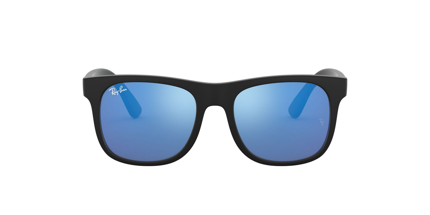 Ray-Ban Junior Justin RJ9069S Black/Blue Mirror #colour_black-blue-mirror