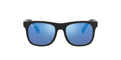 Ray-Ban Junior Justin RJ9069S Black/Blue Mirror #colour_black-blue-mirror