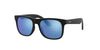 Ray-Ban Junior Justin RJ9069S Black/Blue Mirror #colour_black-blue-mirror