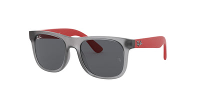 Ray-Ban Junior Justin RJ9069S Transparent Grey/Dark Grey #colour_transparent-grey-dark-grey