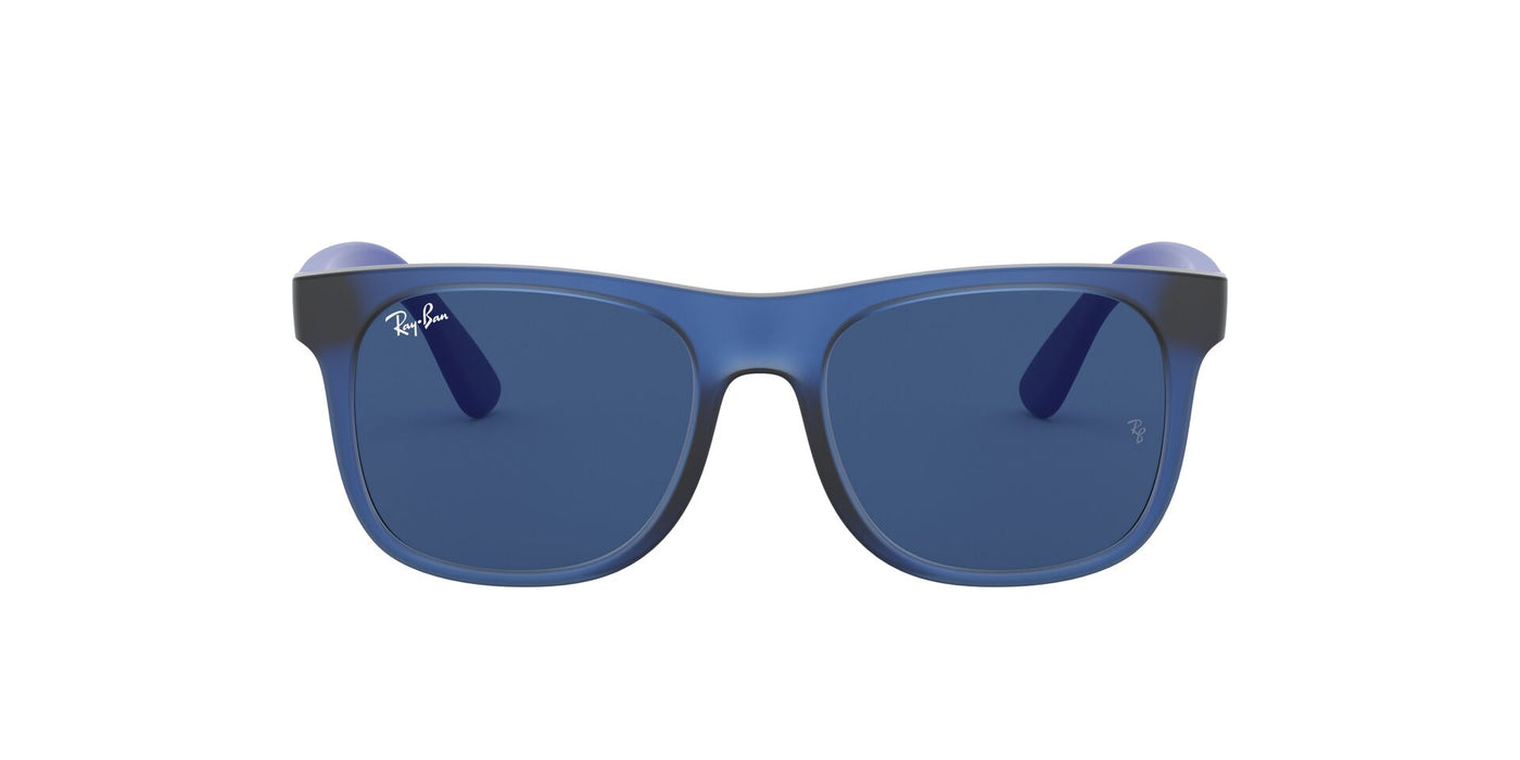 Ray-Ban Junior Justin RJ9069S Transparent Blue/Dark Blue #colour_transparent-blue-dark-blue