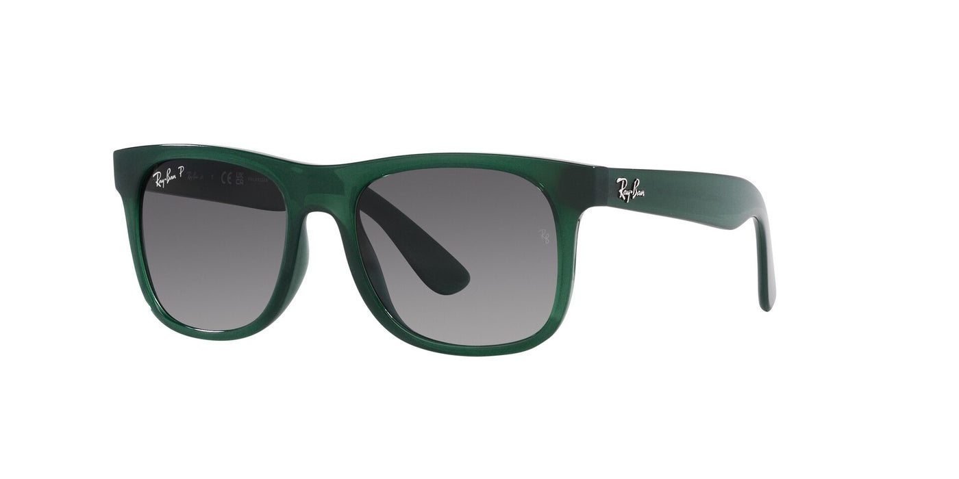 Ray-Ban Junior Justin RJ9069S Opal Green/Grey Polarised #colour_opal-green-grey-polarised