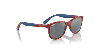 Ray-Ban Junior RJ9077S Red On Blue/Grey Black #colour_red-on-blue-grey-black