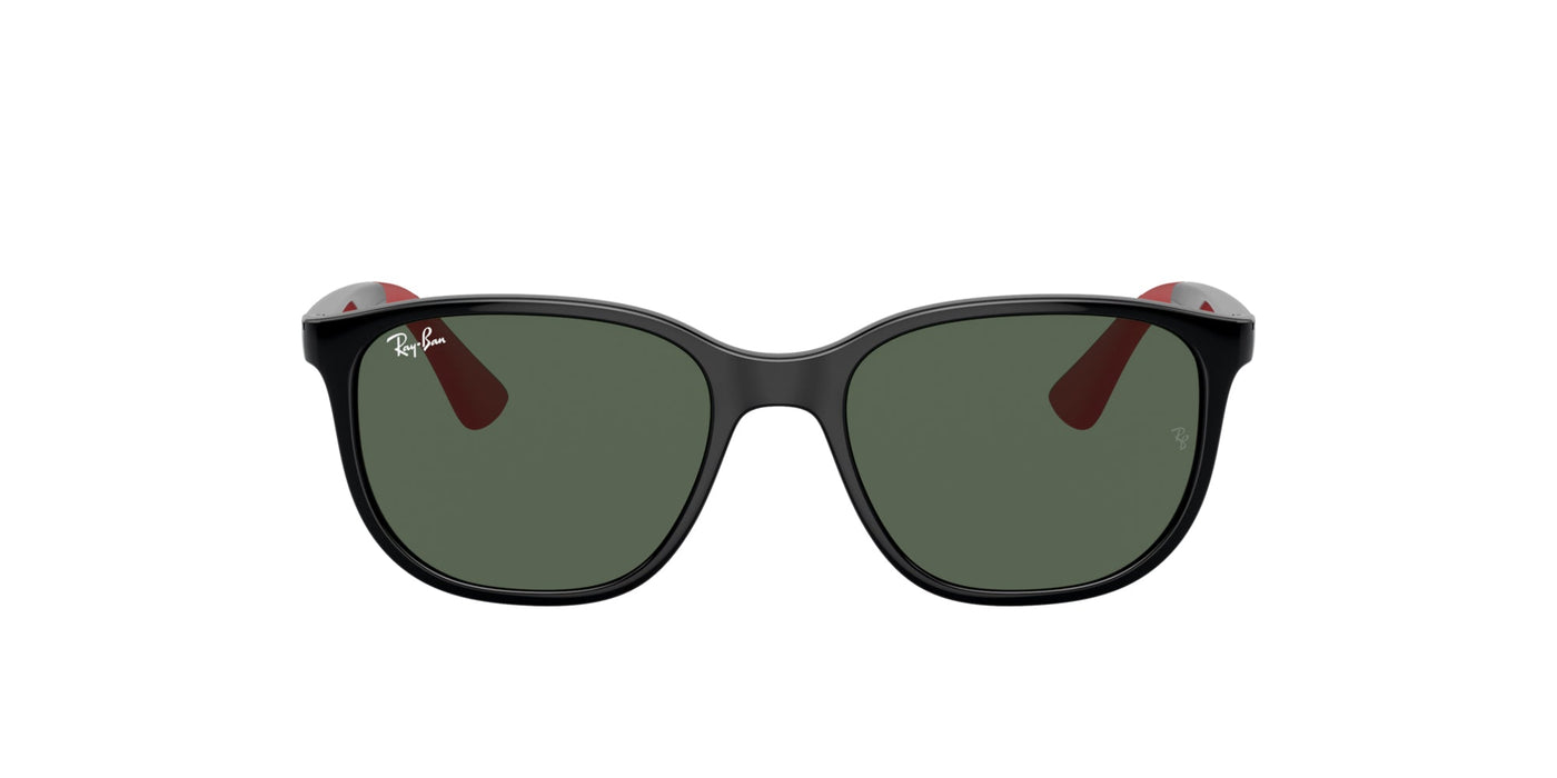 Ray-Ban Junior RJ9078S Black On Red/Dark Green #colour_black-on-red-dark-green