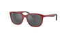 Ray-Ban Junior RJ9078S Red On Black/Silver/Grey #colour_red-on-black-silver-grey