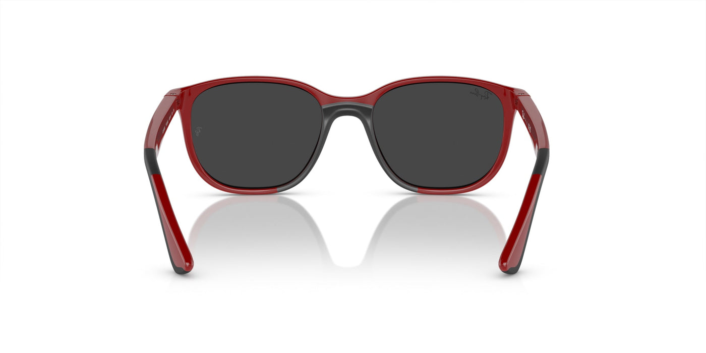 Ray-Ban Junior RJ9078S Red On Black/Silver/Grey #colour_red-on-black-silver-grey