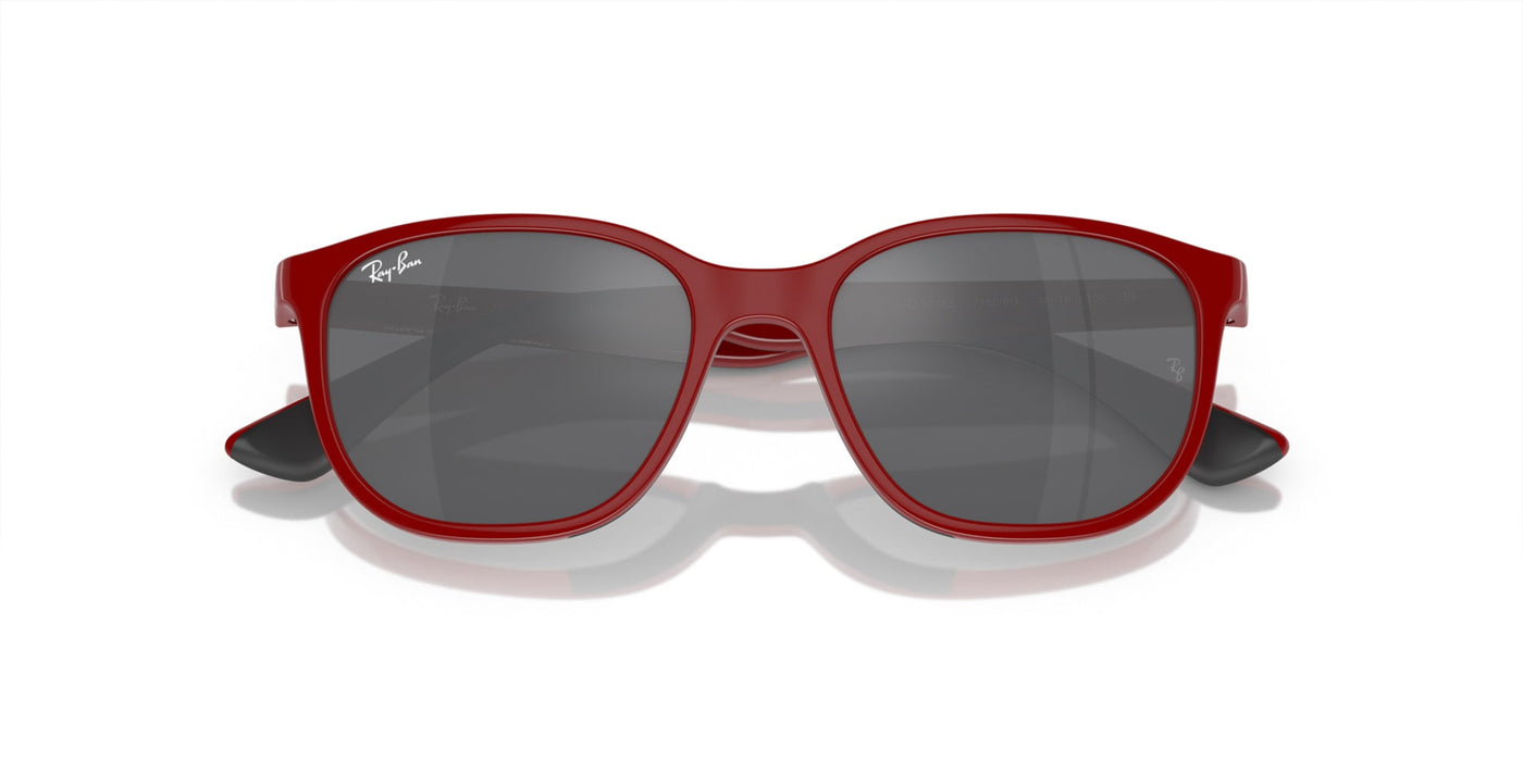 Ray-Ban Junior RJ9078S Red On Black/Silver/Grey #colour_red-on-black-silver-grey