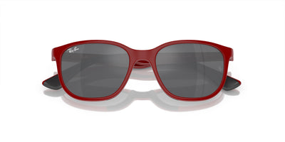 Ray-Ban Junior RJ9078S Red On Black/Silver/Grey #colour_red-on-black-silver-grey