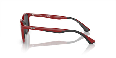 Ray-Ban Junior RJ9078S Red On Black/Silver/Grey #colour_red-on-black-silver-grey