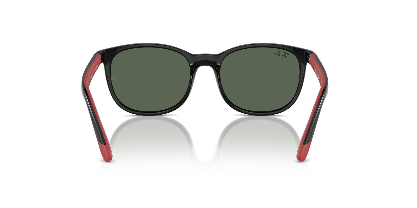 Ray-Ban Junior RJ9079S Black On Red/Dark Green #colour_black-on-red-dark-green